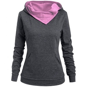 Sudadera con Capucha Roja para Mujer, Manga Larga, Color Sólido, Tejido de Algodón, Estilo Pullover, Transpirable, con Bolsillos, para Otoño - Product Image 6
