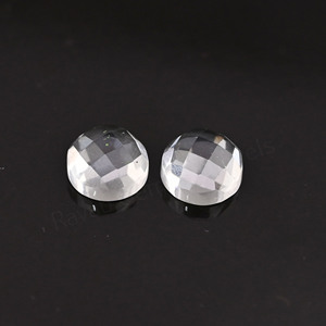 Cuarzo Blanco Natural de Alta Calidad, 10mm, Pulido, Facetado, Redondo, Piedra Preciosa Suelta para Joyería y Colgantes - Product Image 2