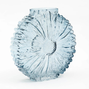 Decorative Sunflower Shaped <b>Glass</b> Flower <b>Vase</b> for Modern Home Office Tabletop Interior Styling - Product Image 3