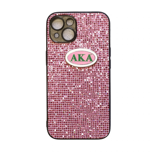 Coque iPhone AKA Pink Bling, luxe, strass, cristal, protection, design scintillant, accessoire mobile élégant, antichoc - Product Image 1