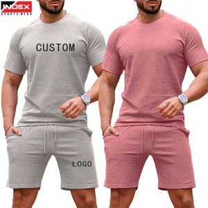 Ensemble T-shirt et short pour homme OEM ODM, vêtements de sport, tenue d'entraînement de gym, respirant, léger, tenue d'été, en gros - Product Image 1