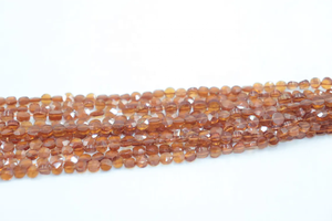 Hessonite Grenat Facettes Coin Forme 3mm Rondelle Perles Pierre Naturelle pour la Fabrication de Bijoux - Product Image 4