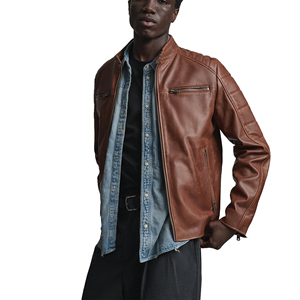 <b>Men</b> Sheepskin Leather Bomber Jacket Lightweight Breathable Lining Casual Fit Multiple Colors OEM Bulk Order Ready - Product Image 1