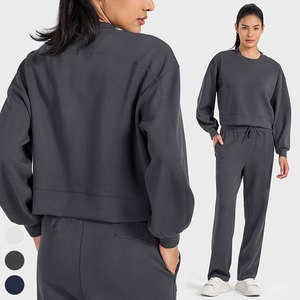 Sudadera de cuello redondo de algodón 100% de secado rápido de alta calidad para mujer Wearpex al por mayor, estilo urbano, manga larga personalizada - Product Image 5
