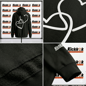 Sweat-shirt à capuche doublé pour homme KickkOk, 100% coton, molleton français, coupe classique, noir uni, respirant, vêtements décontractés pour l'hiver - Product Image 5