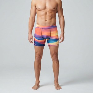 Pantalones Cortos con Estampado Floral para Hombre, Cintura Media Elástica, Transpirables, de Punto, Spandex y Algodón, Estilo Casual - Product Image 6