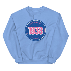 Sweat-shirt à col rond bleu foncé et rose avec motif, en molleton doux, à manches longues, unisexe, décontracté, vêtement de mode d'hiver - Product Image 1