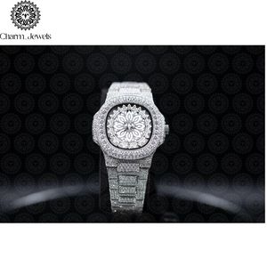 Montre de luxe pour homme Charm_Jewels en acier inoxydable, cadran de 40 mm, mouvement à quartz analogique, bracelet de 20 mm, cristal saphir, luminescent - Product Image 1