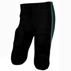 Ensemble de maillot et pantalon de football américain personnalisé par sublimation, noir et vert, numéro 23, pour homme adulte, respirant, en polyester - Product Image 3