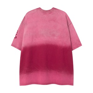 เสื้อยืดคอกลมแขนสั้นทรงปกติสำหรับผู้ชาย ผ้าเจอร์ซีย์ย้อมสีแบบ Dip Dye ถักจากผ้าฝ้าย 100% ระบายอากาศได้ดี น้ำหนัก 220 กรัม สไตล์สตรีท สีพื้น - Product Image 2