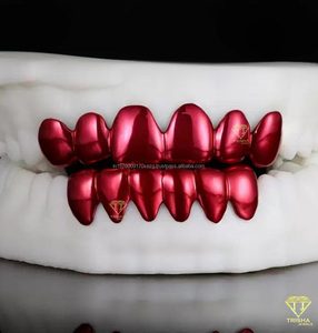 Grillz personnalisés faits à la main en opale, moissanite et diamant, en argent 925, bijoux dentaires sertis de pierres, livraison rapide - Product Image 4