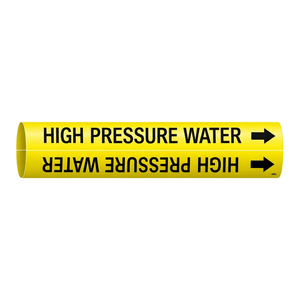 ตัวติดป้ายระบุท่อแบบยืดหยุ่นสำหรับงานอุตสาหกรรม Brady Flexible High Pressure Water Snap-On Pipe Marker - Product Image 1