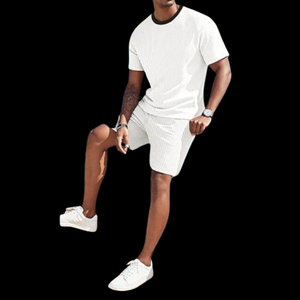 Conjuntos de Shorts Casuales de Verano para Hombre al por Mayor, Camiseta de Manga Corta, Conjunto de Verano Sólido, Ropa de Marca para Hombre, Conjuntos de 2 Piezas - Product Image 5