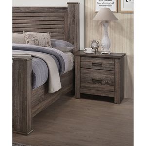 Natural Finish Wooden Nightstand with <b>2</b> <b>Drawers</b> for Bedroom <b>Storage</b> Bedside Table Furniture - Product Image 4