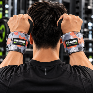สายรัดข้อมือลายพรางคุณภาพสูง Rhino Fitness สำหรับยกน้ำหนัก พร้อมแถบตีนตุ๊กแก สำหรับออกกำลังกาย - Product Image 5