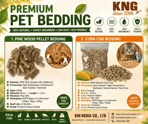 ขี้เลื่อยไม้สน KNG 100% ธรรมชาติ ขนาดเส้นผ่านศูนย์กลาง 8 มม. เม็ดข้าวโพดเวียดนาม สำหรับรองนอนสัตว์เลี้ยง แมว กระต่าย แฮมสเตอร์ สัตว์เลื้อยคลานขนาดเล็ก - Product Image 2