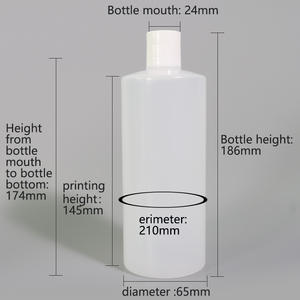 Botella cilíndrica de HDPE de 500ml, tapa giratoria para loción, tóner, eliminador de esencia de <span class=keywords><strong>maquillaje</strong></span>, limpiador Facial, botella de champú - Product Image 3