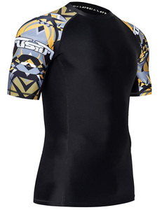 Custom Sublimation Unisex Rashguard UV Protection High Performance Anti Odor <b>Compression</b> Polyester OEM Wholesale OEM Wholesale - Product Image 3