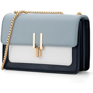 Bolso bandolera con bloques de color para mujer, bolso de hombro moderno, bolso elegante con correa ajustable para compras diarias, viajes - Product Image 2