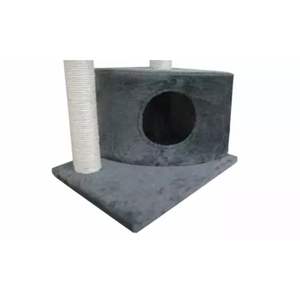 Albero da gioco per gatti in peluche grigio 27.6 pollici albero di gatto Premium e graffio - Product Image 3