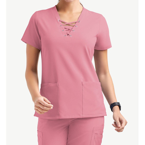 Bulk <b>Scrub</b> <b>Set</b> Women Anti Microbial V Neck Top Elastic Waist Hospital Medical Uniform Customizable Wholesale Price <b>Scrub</b> <b>Sets</b> - Product Image 6
