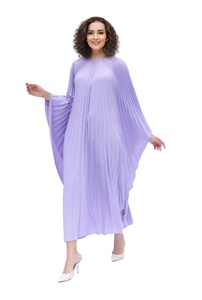 Robe de mariée lavande, kaftan féerique, robe de cocktail plissée, robe longue de soirée, 100% coton, manches longues, écologique - Product Image 2