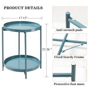 M.F. Mesa de Centro con Tapa de Mármol, Estructura Metálica Resistente, Mueble Moderno para Sala de Estar, Diseño Contemporáneo, Exportaciones Internacionales - Product Image 2