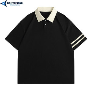 เสื้อโปโลผ้าฝ้ายพิมพ์ลายตามสั่ง เสื้อโปโลแฟชั่นผู้ชาย แขนสั้น รับผลิตแบบ OEM ODM จากโรงงาน - Product Image 3