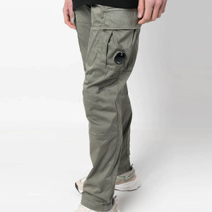 Pantalon cargo vert olive pour homme, plusieurs poches, style workwear en toile, taille mi-haute, fermeture boutonnée, idéal pour le printemps - Product Image 5