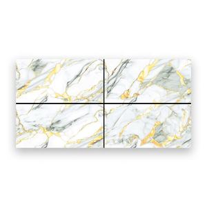 กระเบื้องพอร์ซเลนเคลือบเงาสีทองทันสมัย สำหรับปูพื้นและตกแต่งผนังห้องนั่งเล่นอย่างมีสไตล์ในโรงแรม บ้าน และห้องโถง - Product Image 3