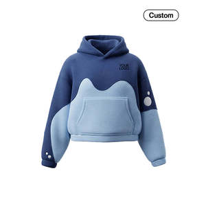เสื้อฮู้ดดี้พรีเมียมแบบดิสเทรส ดีไซน์ลายคลื่นฟลูอิดเวฟ สไตล์ไฮสตรีท - Product Image 5