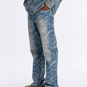 Jeans para Hombre, Corte Regular, Jeans Negros Ajustados, Pantalones de Mezclilla Rectos para Hombre, Casuales, con Logotipo y Diseño Personalizados, Precio Bajo - Product Image 4