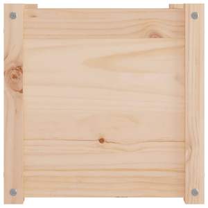 Ensemble de 2 pots de fleurs et jardinières moyennes en bois de pin massif naturel - Product Image 6