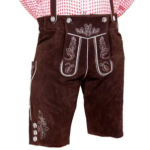 Fabricante Mayorista de Lederhosen Bávaros para Hombre, Pantalones Cortos de Cuero para Oktoberfest, Traje Tradicional Alemán - Product Image 4
