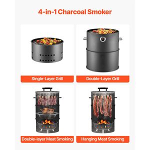 Asador de Carbón para Exteriores de 18.5 Pulgadas, de Acero Revestido, con 2 Rejillas para Asar y 1 Función para Colgar, Ideal para Patios Traseros - Product Image 2