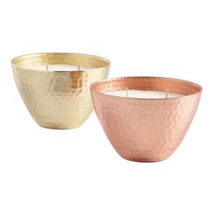 Pot à bougie en métal martelé fait main, support pour bougie votive, récipient en fer plaqué cuivre pour la décoration de la maison, prix le plus bas - Product Image 1