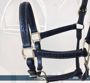 Premium DD Leather Handmade Leather Braided Equestrian <b>Halter</b> - Product Image 5