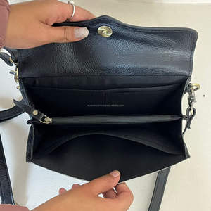 Vintage Western Style Hair On Hide Tooled Leather Shoulder <b>Crossbody</b> <b>Mini</b> <b>Bags</b> New Heart Design Artwork Clutches For Women's - Product Image 6