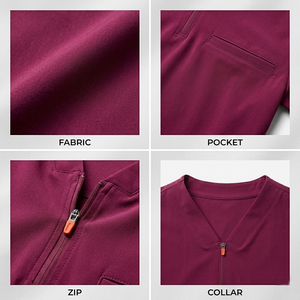 New Quick-Drying Short-Sleeved Surgical Scrub <b>Sets</b> Needle Detection Seamless Fusing for Oral Nurse <b>Doctors</b> Men Women Hospital - Product Image 4