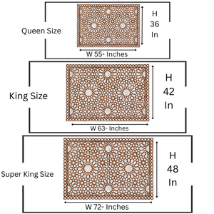 Cabecero de Cama Queen Size de Madera Tallada a Mano con Iluminación Ajustable, Acabado Costero Blanco, Decoración para el Hogar - Product Image 6