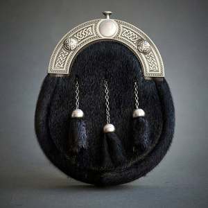 Gorro de Piel de Foca con Tartán Escocés Estilo Inglés Eoin Winston Sports, con Adorno Metálico de Cardo, Accesorio de Invierno - Product Image 2