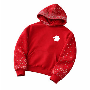 Sudadera con Capucha de Algodón 100% con Pedrería para Hombre, Diseño Llamativo con Brillantina Ecológica, Estilo Casual de Invierno, Básico y Moderno para Uso Diario - Product Image 1
