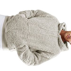 Sudadera con Capucha de Forro Polar Sherpa para Hombre, Sudadera con Capucha Acogedora de Felpa, Manga Larga, Informal, para Otoño e Invierno - Product Image 1