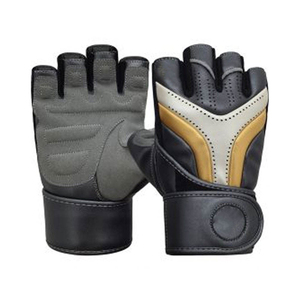 Custom Half Finger PU Leather Workout <b>Weight</b> Lifting Gym <b>Gloves</b> for Unisex Use Non-Slip Lightweight Closure Wholesale Custom - Product Image 3