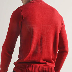 Suéter de Punto para Hombre, Talla Grande, 100% Algodón, Color Sólido - Product Image 4
