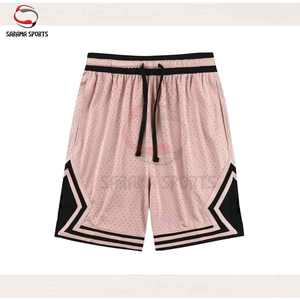 Shorts de basketball personnalisés style streetwear hip-hop, shorts de basketball en mesh personnalisés OEM, shorts de sport pour hommes, athlétiques - Product Image 4