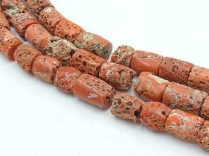 Perles de corail rouge italien - Lisses et polies - Forme cylindrique - 16 pouces 11-12 mm environ - Pierre naturelle - Pour la fabrication de bijoux - Nouveauté - Product Image 3