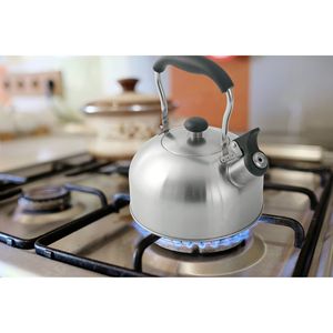 Bouilloire sifflante en acier inoxydable 1,8 L compatible induction avec revêtement émaillé - Product Image 4