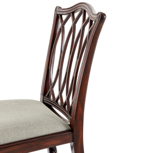 Silla de Comedor Tradicional, Elegante y Duradera, con Patas de Madera Maciza de Caoba, Tapizada, Diseño Antiguo, para el Hogar, Muebles de Comedor - Product Image 4