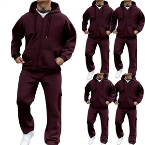 High Quality Zip up Tracksuit Manufacturer Oversized Sweatpants and Hoodie <b>Set</b> for Men Custom Logo - Product Image 5